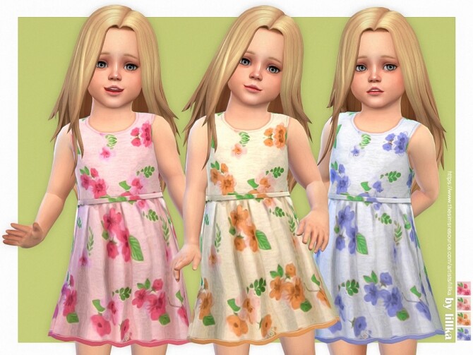 Sims 4 Milana Dress by lillka at TSR