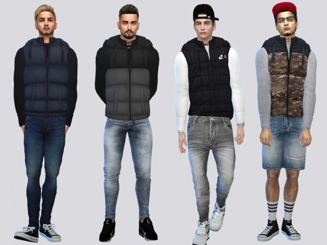Sims 4 Battalion Vest Hoodie by McLayneSims at TSR