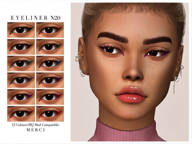 Sims 4 Eyeliner N20 by Merci at TSR