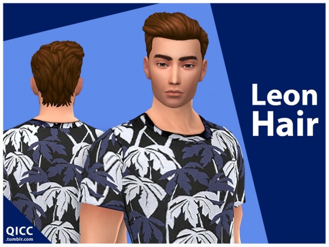Sims 4 Leon Hair by qicc at TSR
