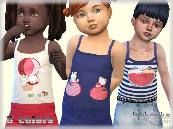 Sims 4 T Shirt Toddler F by bukovka at TSR