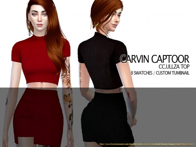 Sims 4 Ullza Top by carvin captoor at TSR