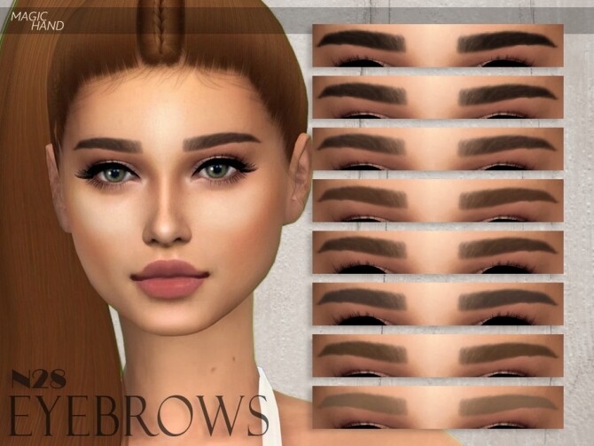 Sims 4 Eyebrows N28 by MagicHand at TSR