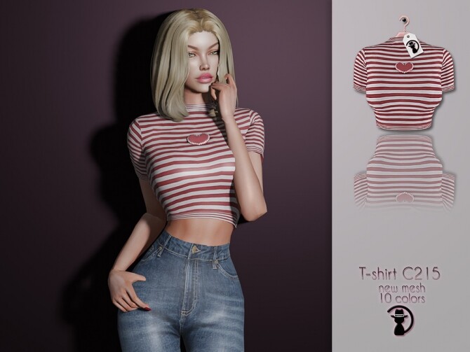 Sims 4 T shirt C215 by turksimmer at TSR