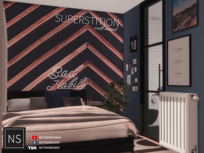 Sims 4 Superstition Wall Mural by Networksims at TSR