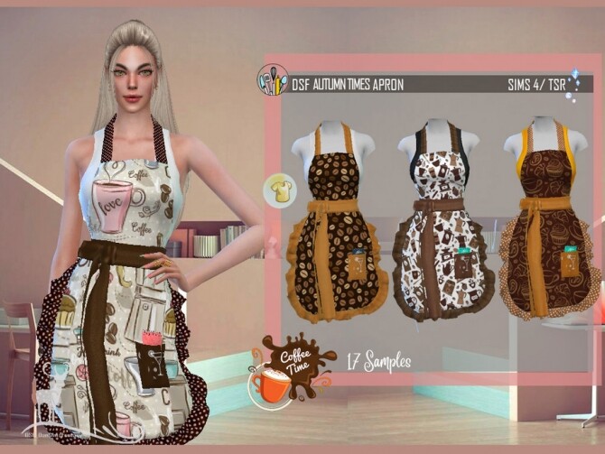 Sims 4 DSF AUTUMN TIMES APRON by DanSimsFantasy at TSR