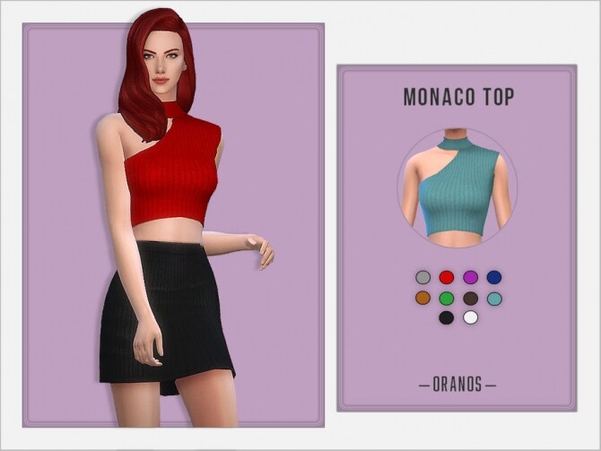 Sims 4 Monaco Top by OranosTR at TSR