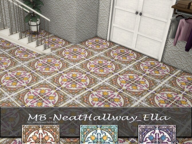 Sims 4 Neat Hallway Ella tiles by matomibotaki at TSR