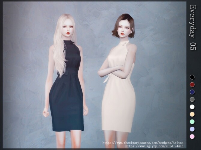 Sims 4 Everyday 05 dress by Arltos at TSR
