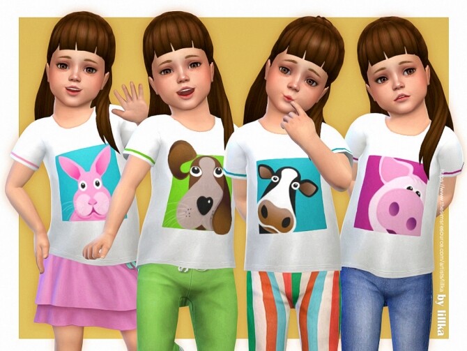 Sims 4 Animal T Shirt by lillka at TSR