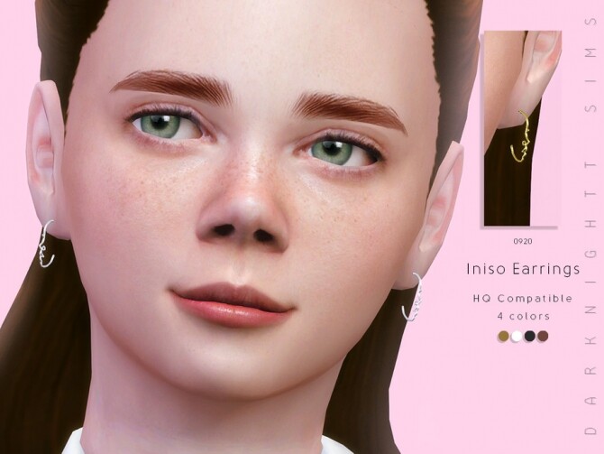 Sims 4 Iniso Earrings Child by DarkNighTt at TSR