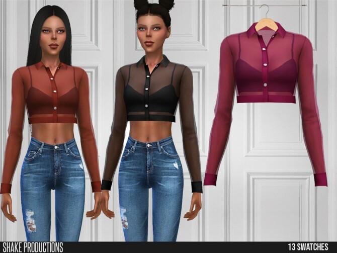 Sims 4 523 Blouse by ShakeProductions at TSR