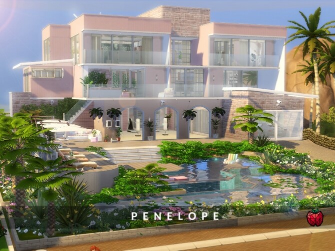 Sims 4 Penelope mansion by melapples at TSR