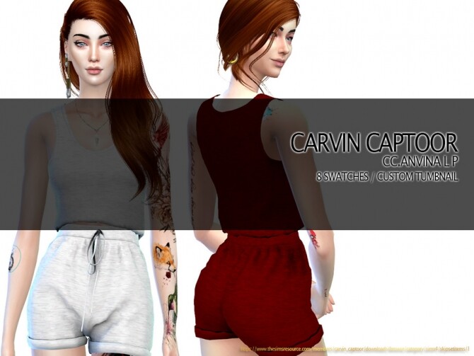 Sims 4 Anvina L SP shorts by carvin captoor at TSR
