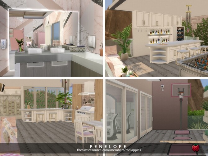 Sims 4 Penelope mansion by melapples at TSR