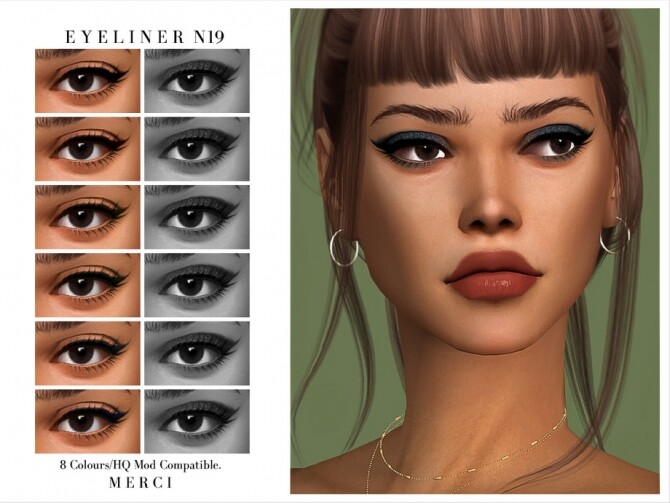 Sims 4 Eyeliner N19 by Merci at TSR