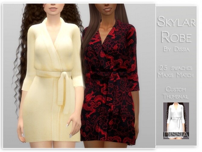 Sims 4 Skylar Robe by Dissia at TSR