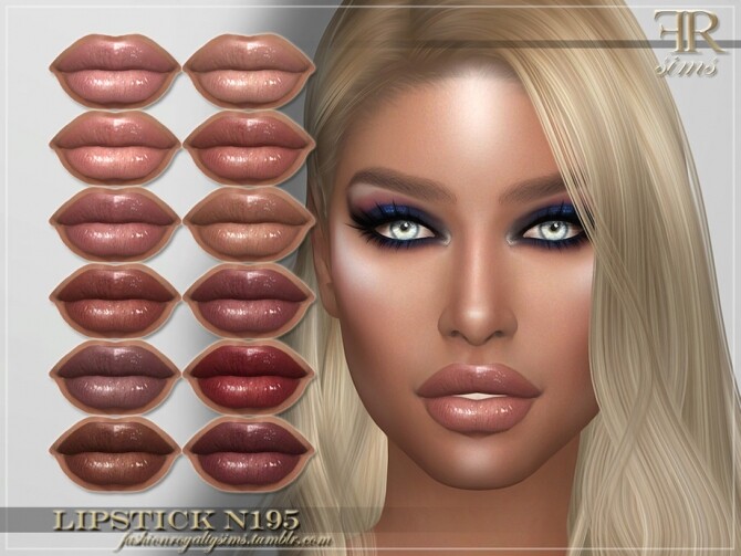 Sims 4 FRS Lipstick N195 by FashionRoyaltySims at TSR