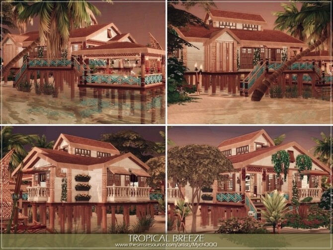 Sims 4 Tropical Breeze Home by MychQQQ at TSR