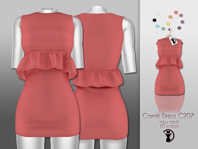 Sims 4 Carrie Dress C207 by turksimmer at TSR