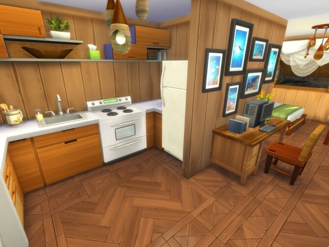 Sims 4 Rocky Jungle Tiny House by A.lenna at TSR