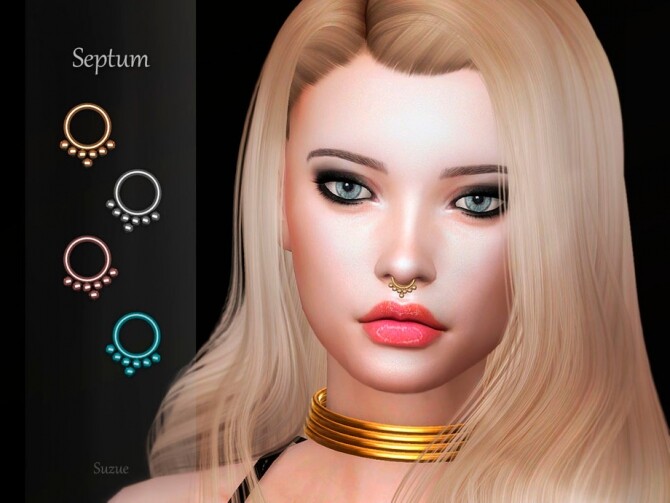 Sims 4 Septum ring by Suzue at TSR