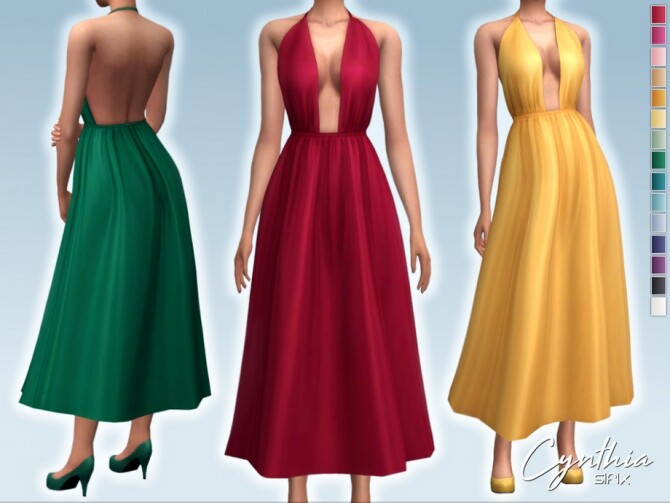Sims 4 Cynthia Dress by Sifix at TSR
