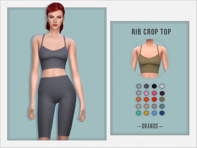 Sims 4 Rib Crop Top by OranosTR at TSR