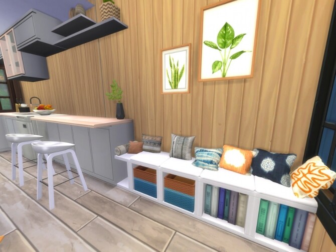 Sims 4 Starter Micro Home with Loft Bedroom by A.lenna at TSR