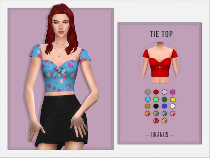 Sims 4 Tie Top by OranosTR at TSR