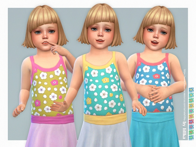 Daisy Top by lillka at TSR » Sims 4 Updates