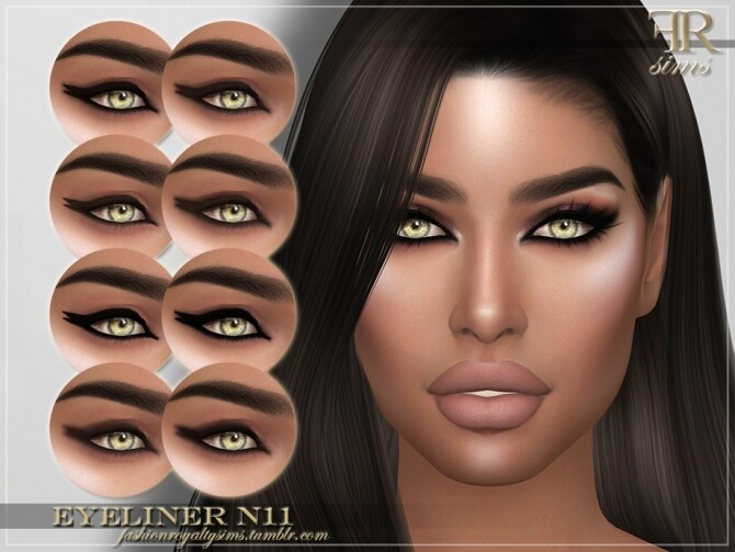 Sims 4 FRS Eyeliner N11 by FashionRoyaltySims at TSR