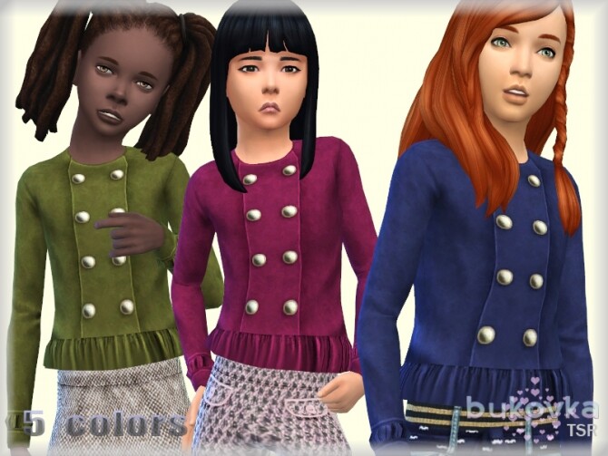 Sims 4 Jacket for girls by bukovka at TSR