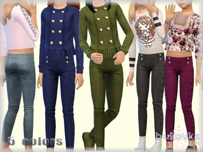 Sims 4 Pants Child by bukovka at TSR
