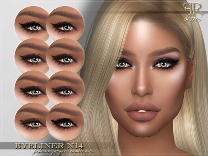 Sims 4 FRS Eyeliner N14 by FashionRoyaltySims at TSR