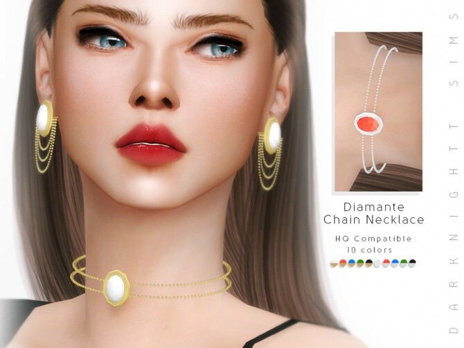 Sims 4 Diamante Chain Necklace by DarkNighTt at TSR