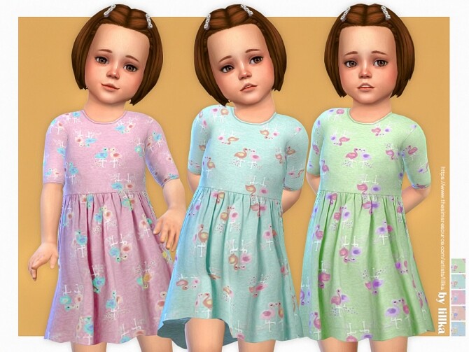 Sims 4 Felicia Dress by lillka at TSR