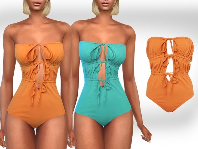 Sims 4 Front Tied Swimsuits by Saliwa at TSR
