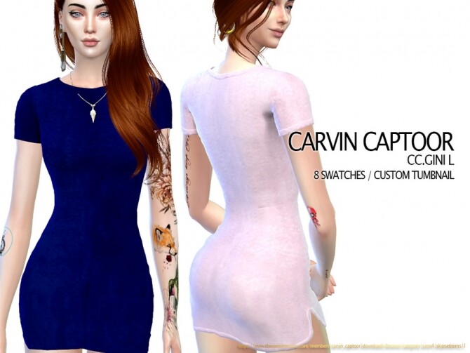 Sims 4 Gini L dress by carvin captoor at TSR