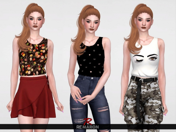 Simple Shirt for Women 02 by remaron at TSR » Sims 4 Updates