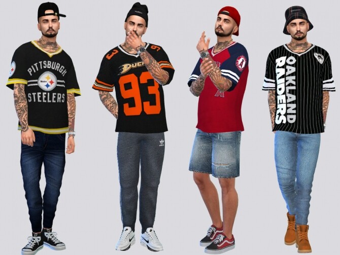 Sims 4 Sports Jersey Tees by McLayneSims at TSR