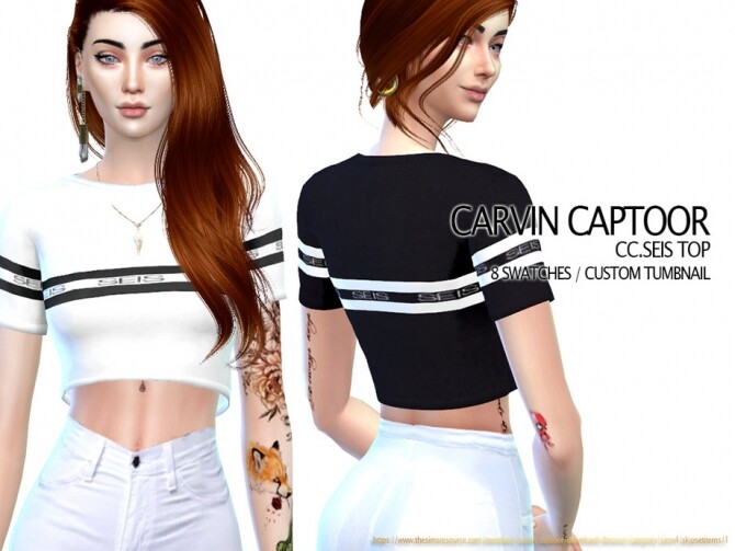 Sims 4 SEIS Top by carvin captoor at TSR