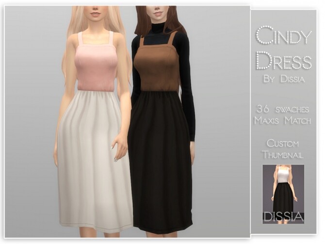 Sims 4 Cindy Dress by Dissia at TSR