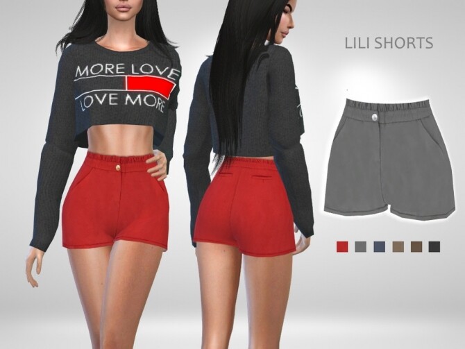 Sims 4 Lili Shorts by Puresim at TSR