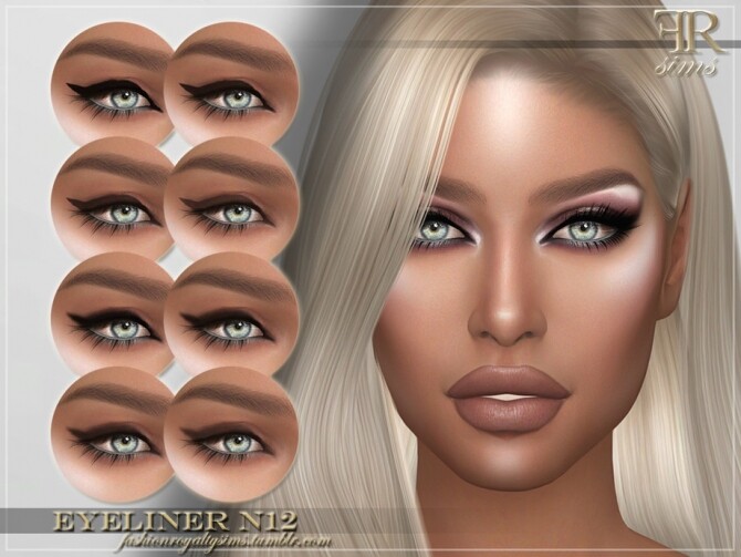 Sims 4 FRS Eyeliner N12 by FashionRoyaltySims at TSR