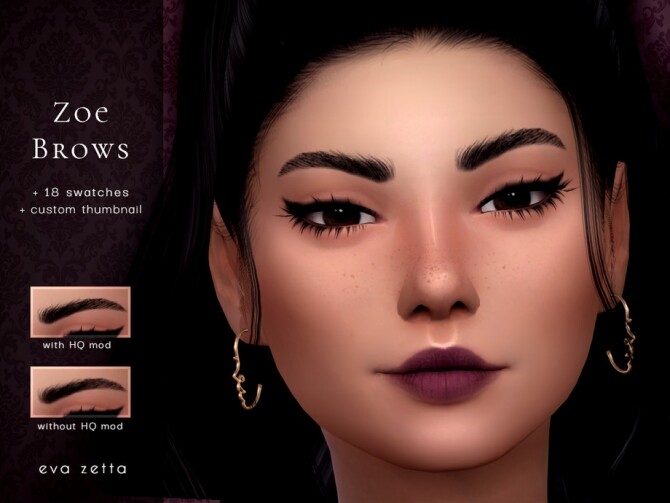 Sims 4 Zoe Eyebrows by Eva Zetta at TSR