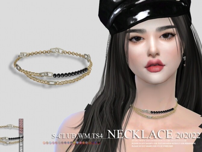 Sims 4 Necklace 202022 by S Club WM at TSR