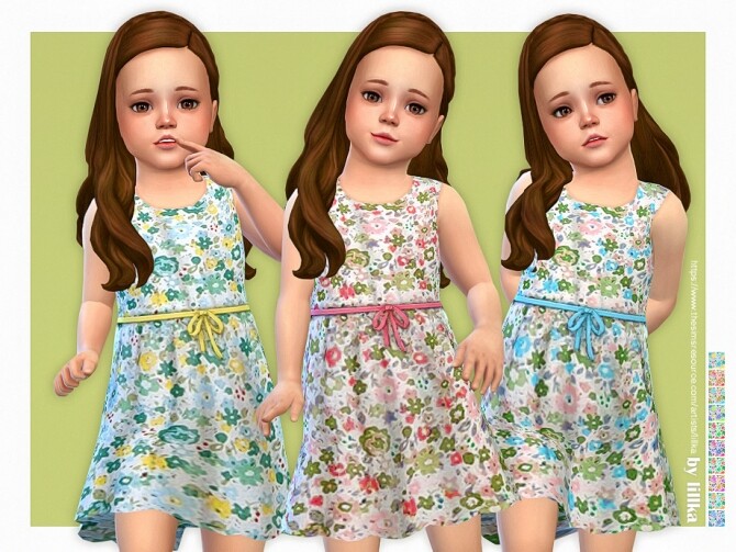 Sims 4 Alissa Dress by lillka at TSR