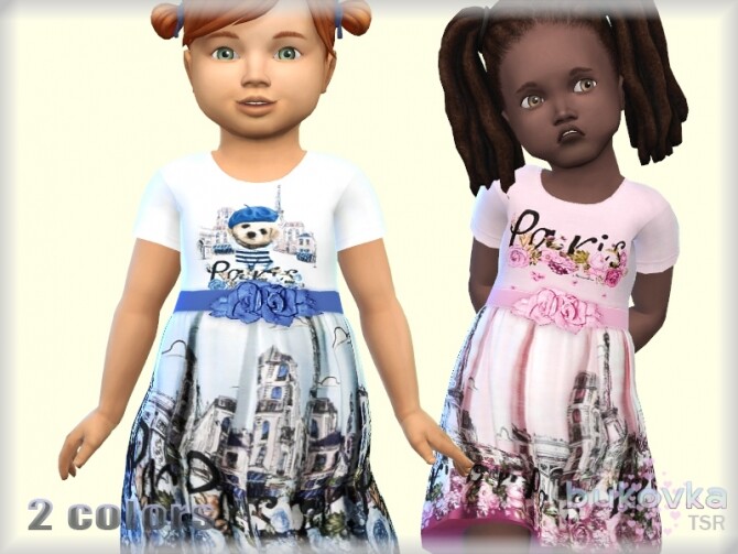 Sims 4 Dress Paris by bukovka at TSR