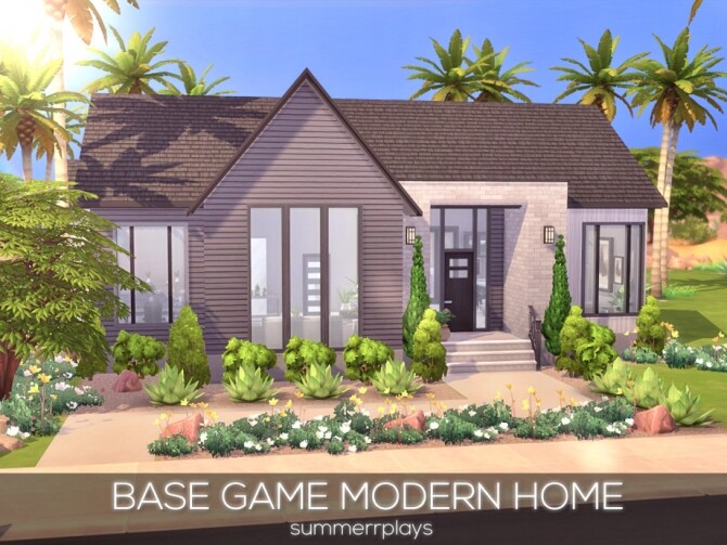 Sims 4 Base Game Modern Home by Summerr Plays at TSR